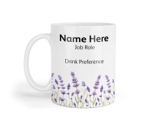 Personalised Ceramic Mug - Lavender Border