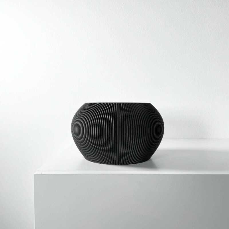 The Melfi Planter Pot with Drainage Tray & Stand Included - Matte Dark Green - 3"