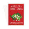 Dinosaur Happy Valentine's Day Card - A5 Portrait - 1 Card