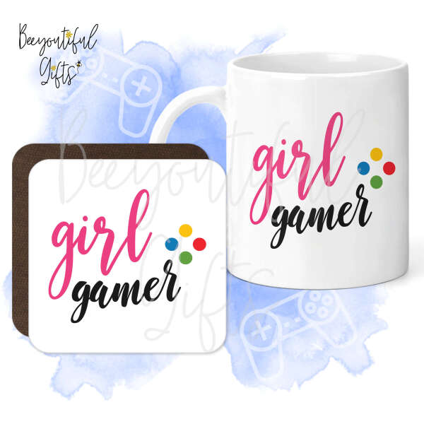 Mug & Coaster Set - Girl Gamer