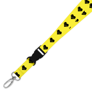 Double Breakaway Lanyard - Classic Yellow - Heart Icon