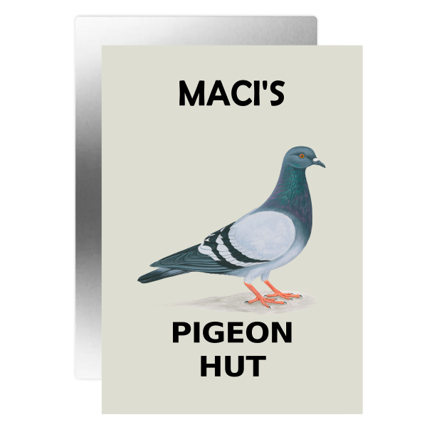 Personalised Pigeon Hut Aluminium Plaque - Small (10cm x 15cm)