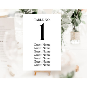 Personalised Table Numbers - Serif