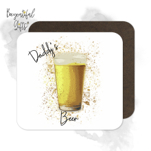 Personalised Beer Coaster with Splash Effect