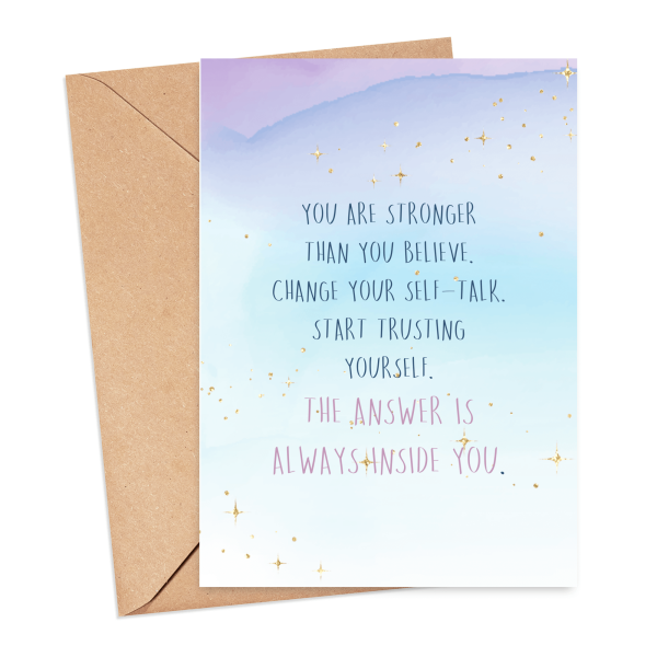 Affirmation Card - The Answer Is Always Inside You - Small (A6)