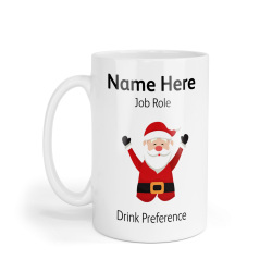 Personalised Ceramic Mug - Cartoon Santa