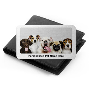 Personalised Pet Photo Wallet Aluminium Card