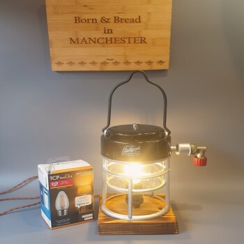 Bullfinch Hand light No. 1616 - Converted to Electric on a wooden base