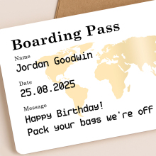 Personalised Scratch Reveal Boarding Pass | Scratch Reveal For Holiday Surprise