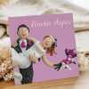 Priodas hapus - a beautiful Welsh wedding card - designed by Erica Sturla - 15cm square and blank inside, made in the UK