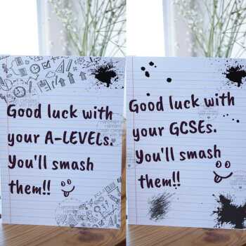 Show Support with this Custom Good Luck Card for GCSE or A-Level Students