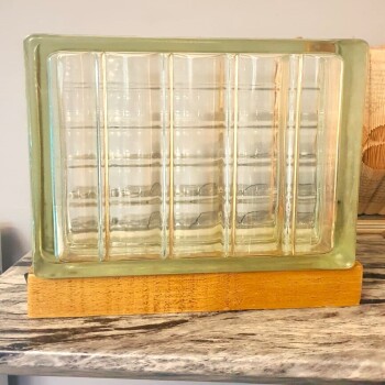 Vintage Architectural Retro Glass Block lamp