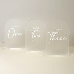 Wedding Table Numbers  / Acrylic Table Decor / Modern Table Designs / Wedding Decor / Minimalistic Modern Wedding