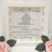 Personalised new home box frame, new home gift, house warming gift
