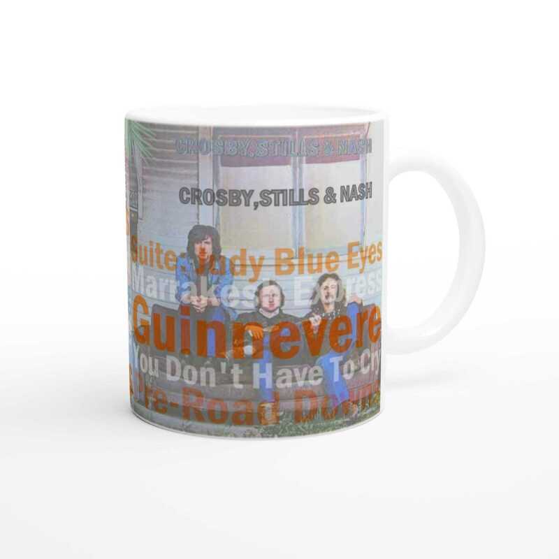 CSNY Crosby Still Nash Album Track Mug - Ceramic White