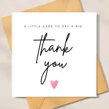 Thank You Card - A Little Card To Say A Big Thank You - Standard Smooth Card