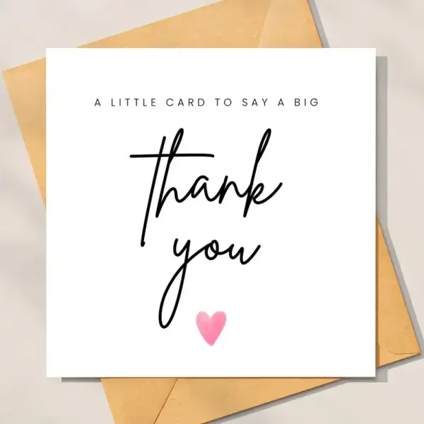 Thank You Card - A Little Card To Say A Big Thank You - Standard Smooth Card