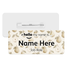 #hello my name is... Name Badge - Minimalistic Pear