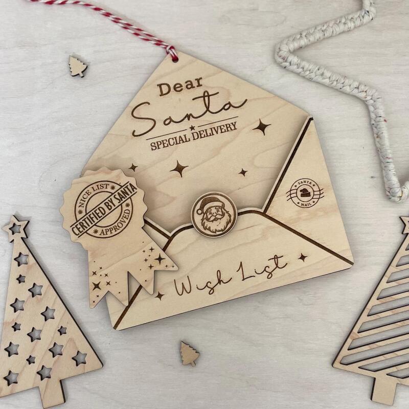 Personalised Christmas Wish List / Letter to Santa / Christmas Decor / Children's Wish List - Santa - Wish List