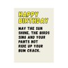 Bum Crack - funny birthday card