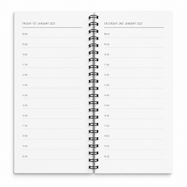 A5 Personalised Spiral Bound Diary - Retro Boho Rainbow | Yearly | Academic | Appointment - Standard 2027
