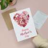 Mother's Day Card For Mum Happy Mother's Day Mothers Day card Mothering Sunday Card Rose Heart Mother's Day Card For Mom Mommy Mum Mummy - Large (5x7) / Blank Message