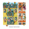 Holy Mackerel italian balconies italy themed blank greeting card - designed by artist Erica Sturla - 15cm square and blank inside for your own message