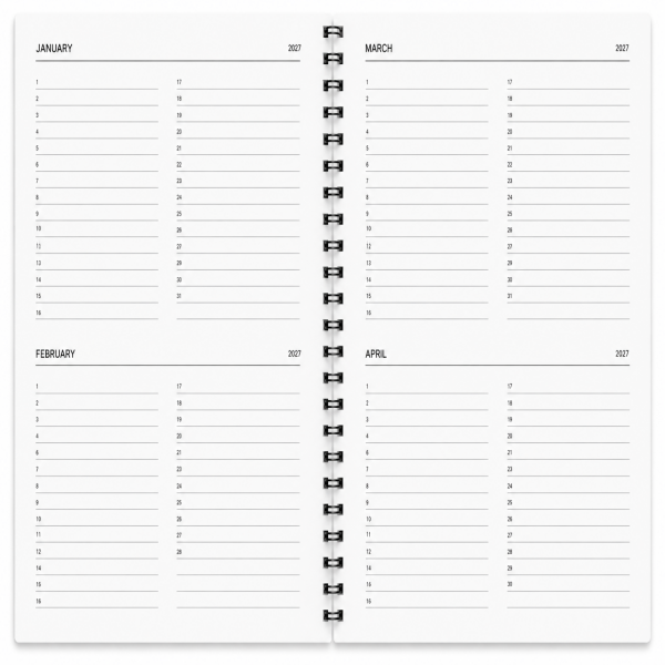 A5 Personalised Spiral Bound Diary - Retro Boho Rainbow | Yearly | Academic | Appointment - Standard 2027