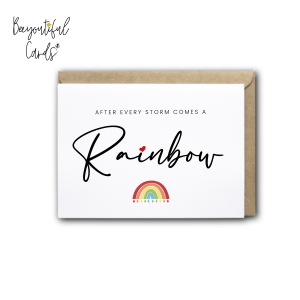 Pregnancy Announcement Card - After Every Storm Comes a Rainbow