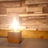 Buy2get3rd free - Small - Rustic Industrial Lamp Inset - Reclaimed Wood - Quirky Square Rectangle - Desk Lamp Table Lamp - Bedside Lamp - Man/She Cave - Handmade