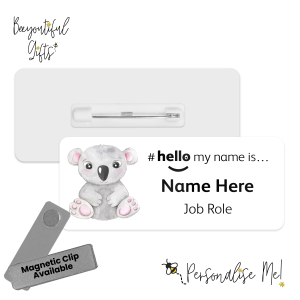 Name Badge - Watercolour Tropical Animal Hello My Name is... - Koala