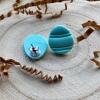 Handmade Pastel Easter Egg Earrings: Polymer Clay Studs , spring earrings