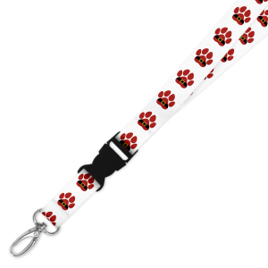 Double Breakaway Lanyard - Santa Paw Print