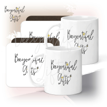 Photo Upload Gift Set - Set of 2 Ceramic Mugs & Hardback Coasters