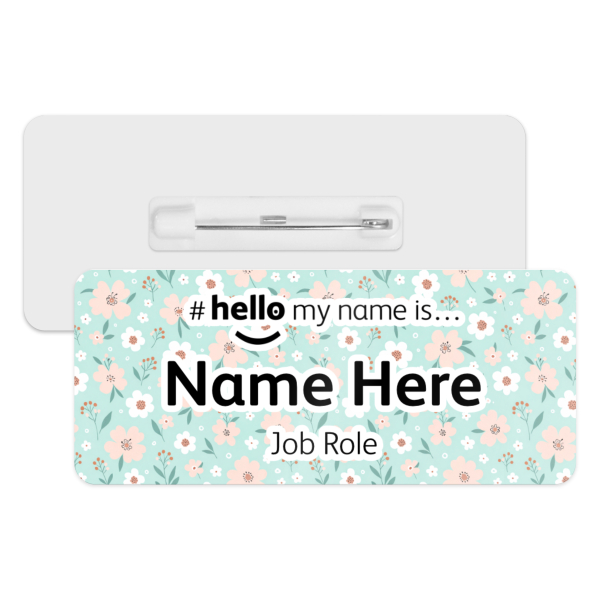 #hello my name is... Name Badge - Summer Florals
