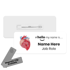 Name Badge - Watercolour Organs Hello My Name is... - Heart