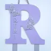 Personalised bow holder,Initial ribbon bow holder,Personalised clip holder - No bobble velcro clips
