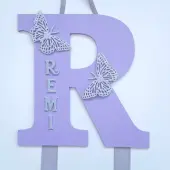 Personalised bow holder,Initial ribbon bow holder,Personalised clip holder