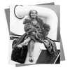 Dancing themed, vintage photographic retro card featuring Princess Nyota Nyoka  - 12.6 x 17.7cm and blank inside - made in the UK