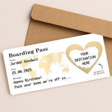 Personalised Scratch Reveal Boarding Pass | Scratch Reveal For Holiday Surprise
