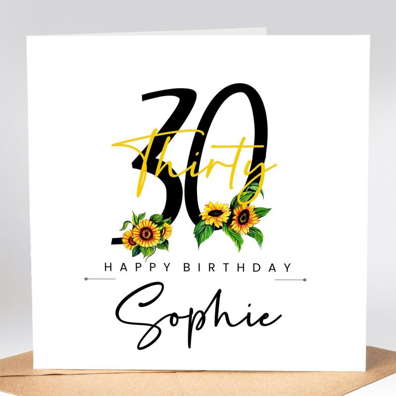 Personalised 30th Birthday Card For Daughter, Personalised Birthday Card For Her, 30th Birthday Card, 30th Birthday Gift For Sister, Friend - A6 - 4.1″ x 5.8″