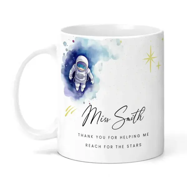 Personalised Teacher Ceramic Mug - Thank You For Helping Me Reach For The Stars