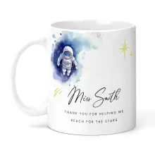 Personalised Teacher Ceramic Mug - Thank You For Helping Me Reach For The Stars