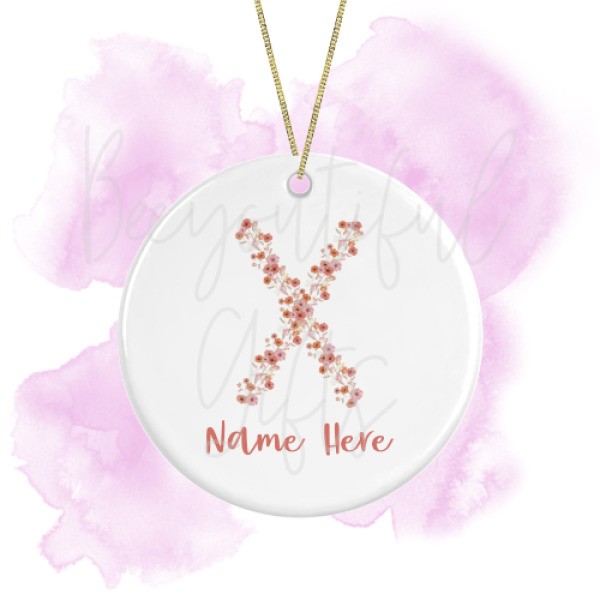 Personalised Spring Love Round Ceramic Decoration