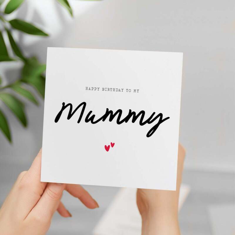 Birthday Card For Mummy Happy Birthday Card For Mummy Simple Birthday Card For Mummy Love Hearts Birthday Card For Mummy - Square (5.5x5.5) / Blank Inside