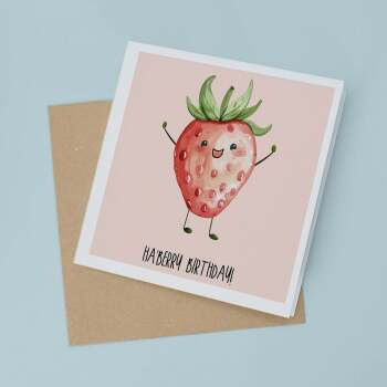 Birthday Card For Her Ha'Berry Birthday Card Cute Birthday Card For Friend Mum or Sister Birthday Card For Anyone