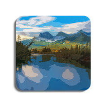 Alberta - Canmore | Global Artwork Wooden Coaster