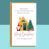 New Home Christmas Card - Ideal personalised Xmas card for someone spending their 1st Christmas in their new house... - Blank inside - Large