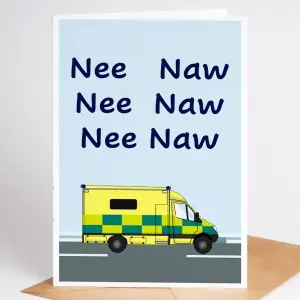 Congratulations Card - Nee Naw Ambulance
