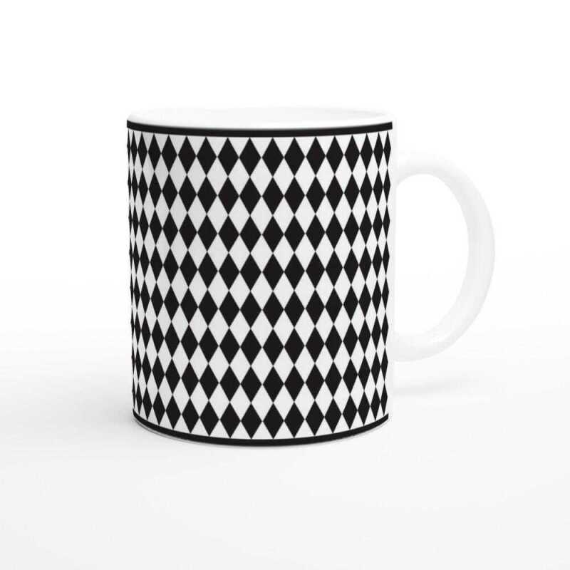 Prada Black Diamond Mug 132 - Ceramic White